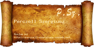 Perczell Szergiusz névjegykártya